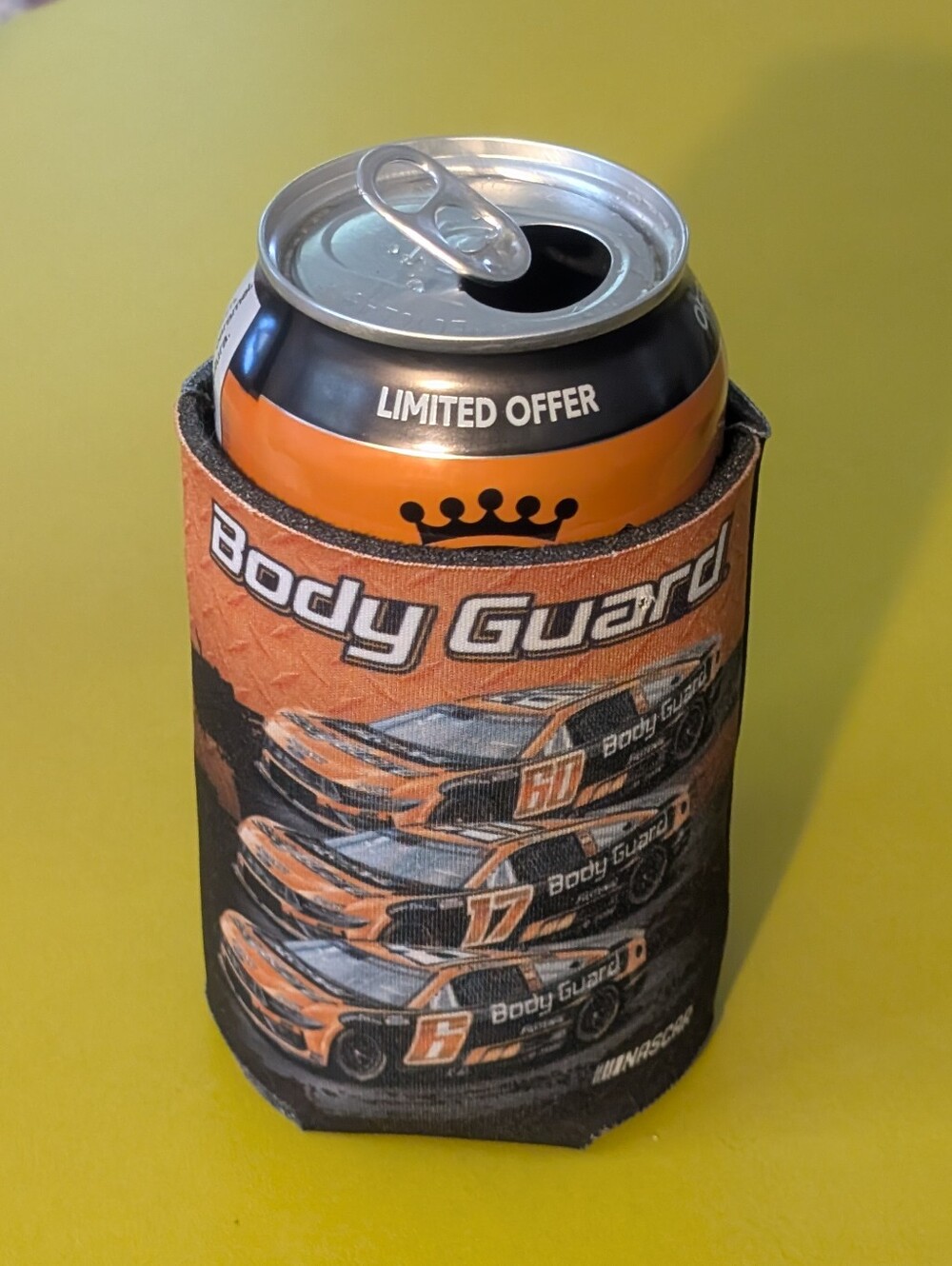 NASCAR Body Guard Fastenal RFK Racing Team Insulated Beverage Koosie Can Sleeve